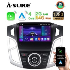 9'' Android14 Autoradio Carplay WIFI GPS Navi Radio Für Ford Focus MK3 2012-2018