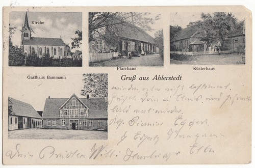 Gruss aus ahlerstedt kirche - ak,