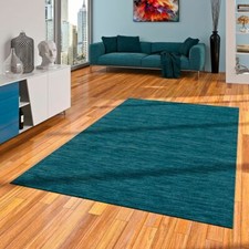 Natur Teppich Indo Gabbeh Ella Türkis