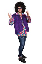 Hippie Herren Plüschweste lila