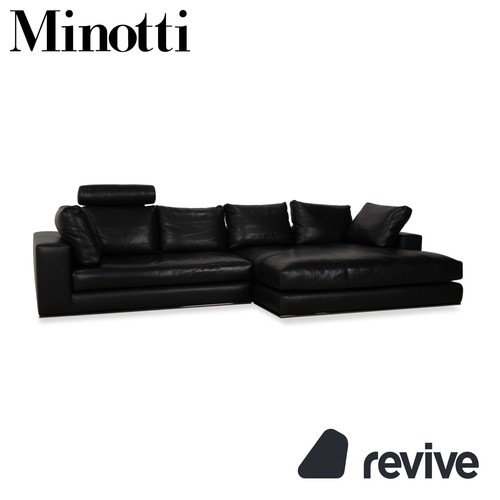 Minotti hamilton leder ecksofa - hamilton,