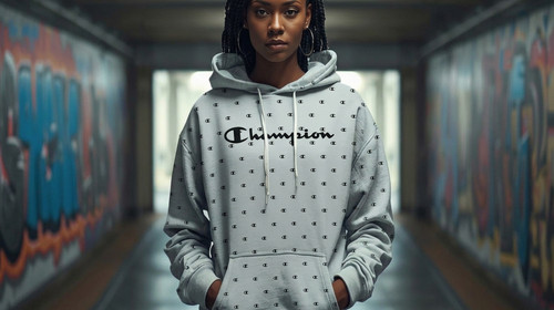 Champion damen hoodie - all, over
