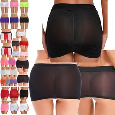 DE Sexy Damen Sheer Ultra See Through Low Waist Micro Mini Röcke Bleistiftrock