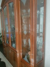 ESSZIMMER/Wohnzimme kpl. Vitrine,Sidebord, Esstisch, 6 Stühle, Hochglanz poliert