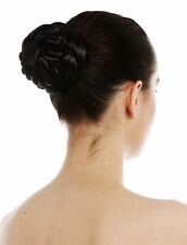 Haarteil Chignon Dutt Haardutt Haarknoten traditionell geflochten Dunkelbraun