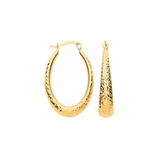 Diamantschliff ovale creolen - creolen, 9