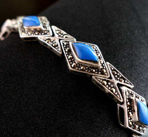 Vintage silberarmband mit - vintage,