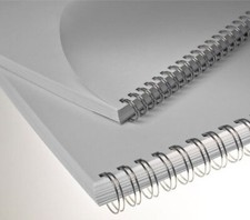 RENZ Draht-Bindeelemente, 2:1 Teilung, Ø 14,3 mm, 23 Schlaufen (=DIN A4), silber