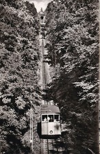 Postkarte 9x14 Drahtseilbahn mit Station Merkur Baden Baden - ungelesen  (G4923)