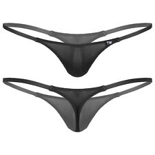 DE Herren Transparent G-String Tanga Unterwäsche Bikini Mini Strings Panties 