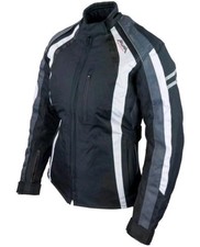 Motorradjacke  AKUMA Venedig Lady Damenjacke Schwarz/grau/ weiss