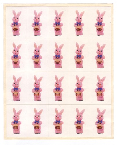 Duracell hase aufkleberbogen - hase,