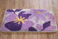 BADEMATTE lila-flieder-grau