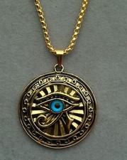 Auge Des Horus Anhänger Halskette Gold Schutzsymbol Böser Blick Pharao Ägyptisch