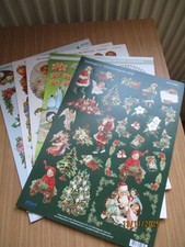 5x 3D-Stanzbogen "Weihnachtl. Accessoires", vollständig, unbenutzt