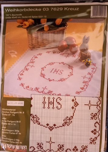 Stickpackung weihekorbdecke - stickpackung,