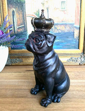 Skulptur mops mit krone - skulptur, hund