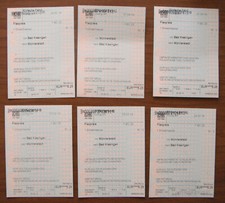 6 Fahrkarten DB AG Automat Bad Kissingen--Münnerstadt u. z. 2019