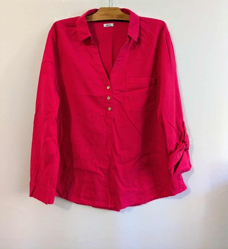 Rosa bluse leinen und - bluse, viskose
