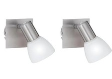 2er Wandleuchte Lampe Bettlampe Leselampe Spiegellampe Leselampe Bad Wandlampe