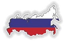 Russland Aufkleber Landkarte