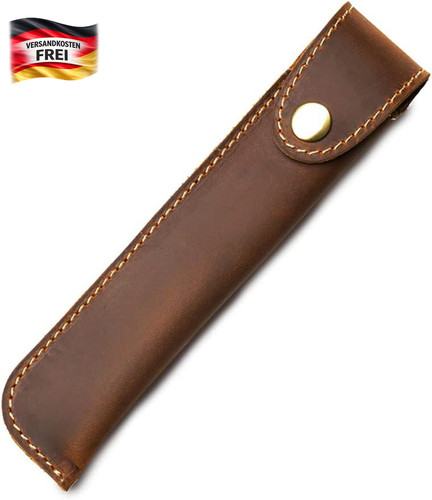 Leder stifttasche etui - leder,
