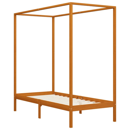 Himmelbett gestell honigbraun - himmelbett-gestell,