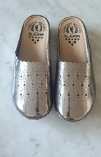 Silberne damen slipper - silberne,