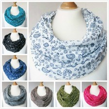 Neu Schlauchschal Blumen Loop Rundschal Tuch Paisley Halstuch Sommer leichte