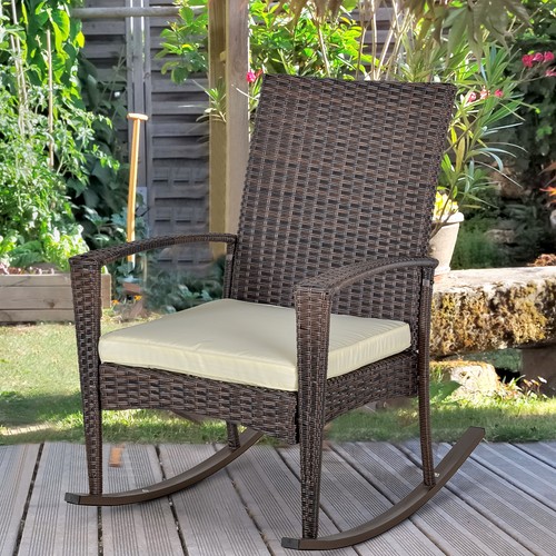 Rattan schaukelstuhl wippe - rattan,