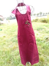 Schöne Kochschürze Von Domo Vista mit Oliven Stickerei Bordeaux