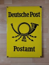 Emaille/Email Schild, Metallschild "Deutsche Post - Postamt" - 66 x 45 cm