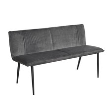 Bank Velvet Grau mit Print auf