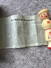 Strickpuppe - "Hanni" bunt mit Anleitung - Strick-Hanni - Vintage