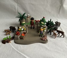 playmobil 3125 Waldbrücke mit Jäger Fluss Waldstück Rehe Wildschwein Fuchs Igel
