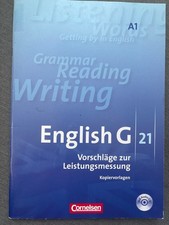 English G 21 A1 Vorschläge zur Leistungsmessung Kopiervorlagen mit Audio CD Corn