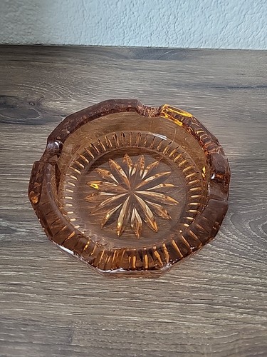 Ddr glas aschenbecher orange - glas,