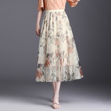 Retro Damen Blumenmuster Rock