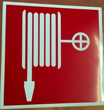 Brandschutzzeichen nach BGV A8, Löschschlauch,Folie, 200 x 200 mm, selbstklebend