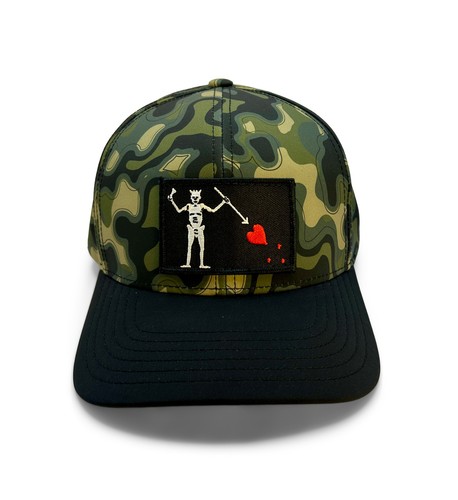 Blackbeard flag patch hat - flag,