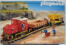 PLAYMOBIL 4027 Diesellok Waggon Güterzug Set in OVP Box Eisenbahn Lokomotive LGB