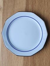 Winterling Kuchenteller Kaffeegeschirr Marktleuthen Bavaria 19,5cm Goldrand blau