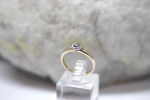 Damen solitär ring - solitär,