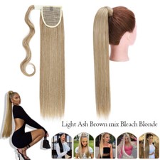 Pferdeschwanz Zopf Haarverlängerung Clip in Haarteil Extensions wie Echthaar 26"