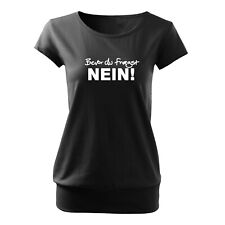 Damen fashion Premium Shirt tailliert Bevor du ... -Schwarz & Bunt - XS-3XL-NEU