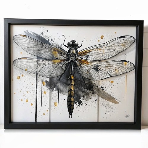 Stilisierte libelle kunstdruck - stilisierte,