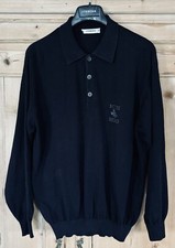 Original Strickpullover ICEBERG Schwarz Micky Maus Disney Gr. V L Polo Top!