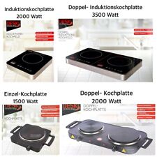 Doppelkochplatte 2 x 1000W o. Einzelkochplatte 1500W Kochplatte Induktion