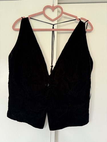 Zara damen samt top weste - zara,