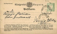 Königreich Bayern Ganzsache Postkarte echt gelaufen (10)